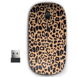 2.4G Ergonomic Portable USB Wireless Mouse for PC, Laptop, Computer, Notebook with Nano Receiver ( Leopard Print )