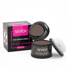 Instantly Hair Shadow - Sevich Hair Line Powder, Quick Cover Grey Hair Root Concealer with Puff Touch, 4g Dark Brown