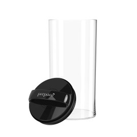 Prepara Evak Fresh Saver, 4 Quart Airless Canister with Black handle, Clear