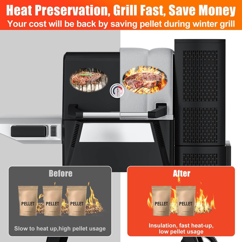 Hisencn Grill Insulation Blanket for Masterbuilt Gravity Series 560 &