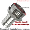 Beduan Stainless Steel Garden Hose Fitting 3/4" Barb x 3/4"