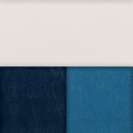 Wise 8WD100-1008 Deluxe Series 37" Pontoon Bench Seat Cushion Set (Base Required to Complete), White/Navy/Blue