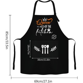 Funny Aprons for Women Cooking Apron with Pockets, Kitchen Baking BBQ Chef Bib Aprons, Birthday Christmas Housewarming Mother's Day Gifts Thanksgiving Gift for Wife Mom Sister Aunt Grandma Girlfriend