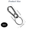 Ptwola 6 Pcs Lobster Clasps Key Ring Small Keychain Rings