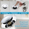 HAOMIAO Universal Pop-Up Bathtub Stopper with Clog-Proof Strainer, Bath Drain