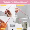 Silicone Straw Cleaner Brush - 2 Pcs Straw Brush for