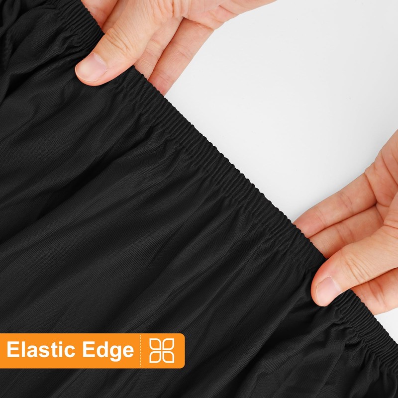 Spotjoy Round Spandex Tablecloth with Elastic Fit for 45"-56" Tables