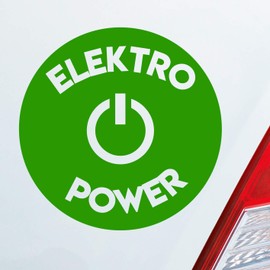 Hellweg Druckerei Electric Power Electricity Energy Eco Electricity Car Sticker Rear Window Sticker
