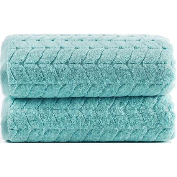 BAGNO MILANO Turkish Cotton Quick-Dry Bath Towel Set,%100 Premium Cotton Ultra Absorbent Luxury Turkish Towels (2 pcs Bath Towel Set, Mint Green)