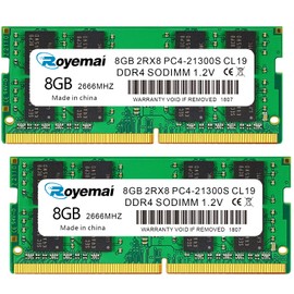 D DUOMEIQI PC4-21300 DDR4 2666 16GB Kit (2x8GB) RAM PC4 21300S 2666MHZ Sodimm 2Rx8 260-pin 1.2v 16G actualización de Memoria para Laptop