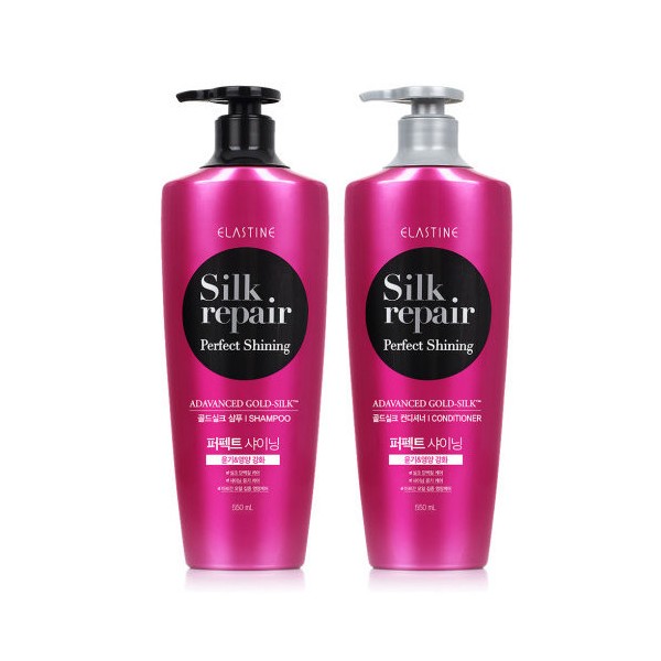 Elastine Silk Repair Signature Shampoo/Rinse 550ml Choose 1, Shampoo 550ml