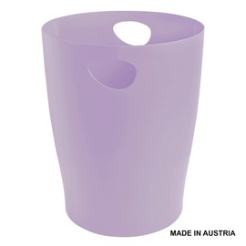Exacompta 45364D Ecobin Aquarel Waste Paper Bin 15 Litres with Handles Elegant and Robust Waste Paper Bin and Bin in Modern Design Mauve