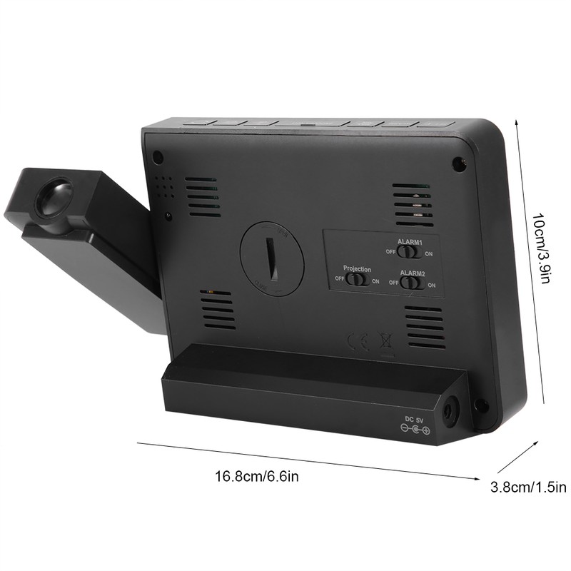 Weather Forecast Temperature Detection Projection Alarm Clock Waterproof Digital Clock