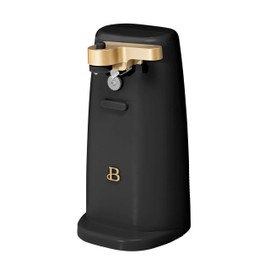 DqOasd Electric Can Opener by Drew Barrymore, Stainless Steel Blade, Auto-Turn Feature (Black Sesame), 1