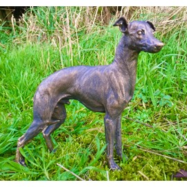 Greyhound Dog Statue Ornament Figurine Cold Cast Bronze.