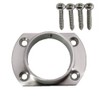 Stainless Steel Floor Flange for 2" Round Stainless Post &