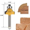 Bestgle 4 Packs 1/4 Inch Shank Roundover Edging Router Bit