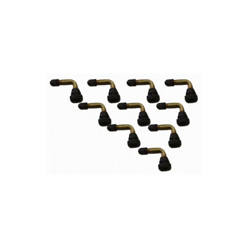 Bike Parts Center 9401 Air Valve, Curved Shape, 10pcs/set