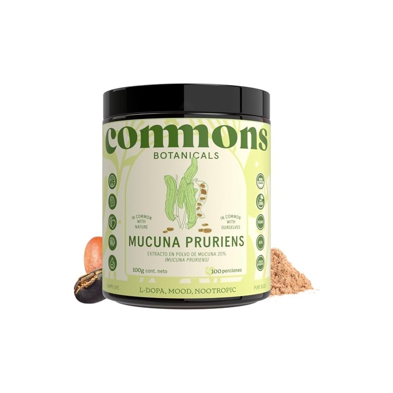 Hongos Adaptógenos Frijol Mucuna Extracto Puro Polvo 100 Suplemento Alimenticio