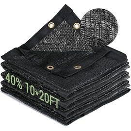 40% Garden Shade Cloth, 10x20FT HDPE Mesh Tarp with Upgraded Grommets, UV-Resistant Outdoor Sun Shades for Greenhouse, Garden, Patio Plants, Pergola