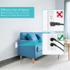 [5 Pack] Flat Plug Short Power Extension Cord - 8inch