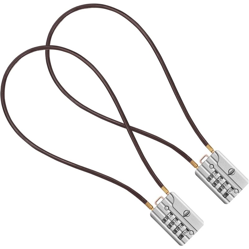 SISAV 2 Pack Long 50cm Cable Lock with 4 Digit