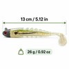 T-Tail Jig Head Soft Fishing Lure with Barbed Hook, Sinking