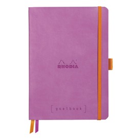 Rhodia 117580C Goalbook Notebook (DIN A5, 14.8 x 21 cm, Dot, Practical and Trendy, with Soft Cover, 90 g White Paper, 120 Sheets), Pack of 1, Purple