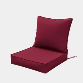 Pakunoda Premium Outdoor Seat Cushion Chair Cushions for Patio Furniture 19 L X 19 W X 4 H Waterproof & Fade Resistant Deep Seat and Backrest Cushion Set with Removable Covers for Chair, Sofa