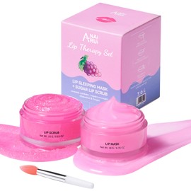 ANAiRUi Lip Masks and Exfoliating Set (Grapes)