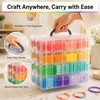 MERATIA Bead Storage Organizer, 84 Containers, 4-Tier Stackable Case