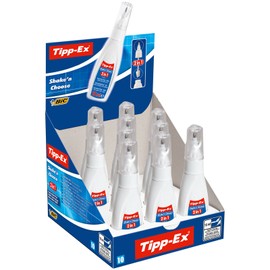 Tipp-Ex Shake N Choose 2 in 1 Correction Bottle/ Pen - (Pack of 10)