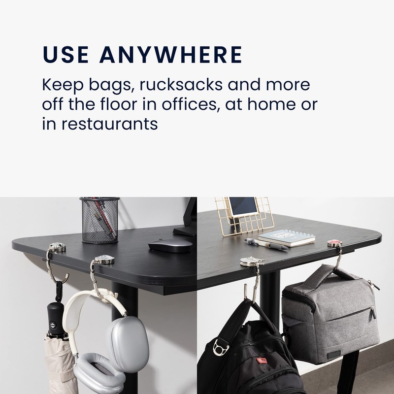 [kwmobile] 2x Bag Hooks for Bags - Foldable Bag Hanger