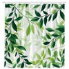 Green Leaves Shower Curtain Rustic Green Plants Nature Botanical Minimalism