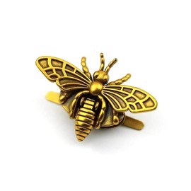 Twist Turn Lock Purse Lock, Cute Bee Twist Buckle Twist Lock Snap Bag Accessories Buckle Twist for Leather Handbag Bag Accessories (Gold)