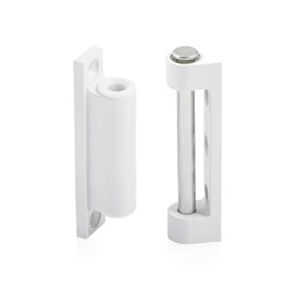 Gedotec Hinges, window tape, 1 piece, door hinges, renovation tape, 20 x 75 mm, plastic, white, window hinge for screwing on, screw-on tape, door hinges for wooden doors and windows