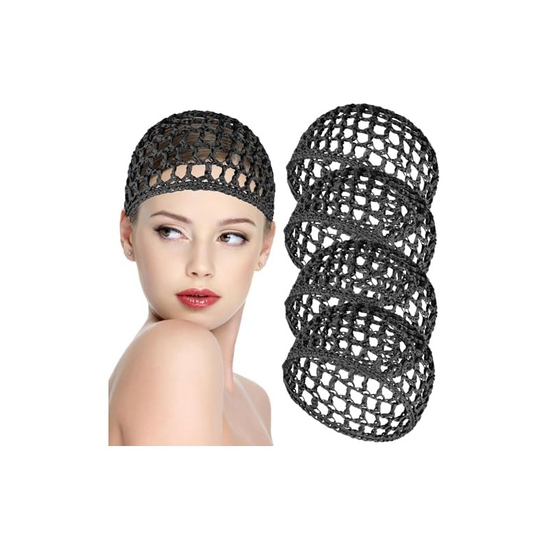 THJOPOKEEL 4 Redes de Malla para Cabello, Gorros de Dormir