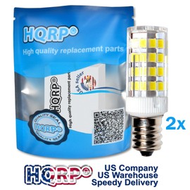 HQRP 2-Pack E12 110V LED Light Bulb Cool Compatible with GE General Electric WE4M305 Dryer Light Bulb Replacement