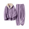 COZYPOIN Women's Fluffy Pajamas Set 2 Piece Soft Fleece Pjs
