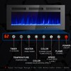 oneinmil 40 Inches Electric Fireplace Recessed and Wall Mounted, Fireplace