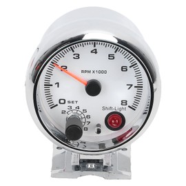 Tachometer Numbers and Pointer Clearly Show Information 7 Color Lighting 0 to 8000 RPM Universal with Metal Bracket White Face Fits Most 4 6 8 Cylinder 12V