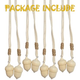 Curtain Holdbacks Boho Tiebacks for Drapes, Farmhouse Cotton Rope Adjustable Tie Backs with Rustic Cute Wood Acorn, Curtain Accessories Holders for Indoor Outdoor Use, Set of 4