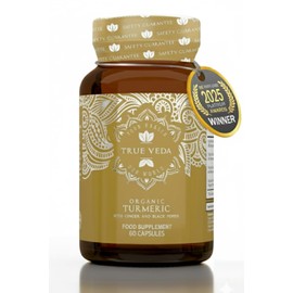 Organic Turmeric and Black Pepper Capsules with Ginger | Turmeric Supplement | Powerful Curcumin Capsules | Certified Organic Tumeric Tablets | with Turmerones Curcuminoids Polysacharides | 60 Caps