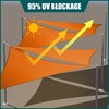 Royal Shade 7' x 12' Orange Rectangle Waterproof Sun Shade