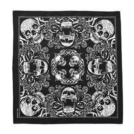 WEIXINDIY 3 Pack Paisley Pattern Skull Bandanas Scarf for Men 100% Cotton Pirate Skeleton Hankerchief Wraps Headwraps Wristband Sports Face Cover for Women