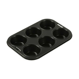 Liberty Corporation LD-529 Style Dolce Muffin Pan, 6 Cavities, Cake Mold, Silicone Treatment, Pastry Supplies