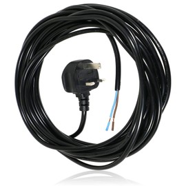 SPARES2GO 8.4M Metre Black Cable Mains Power Lead for Mac Allister Lawnmower & Garden Strimmer (UK Plug)