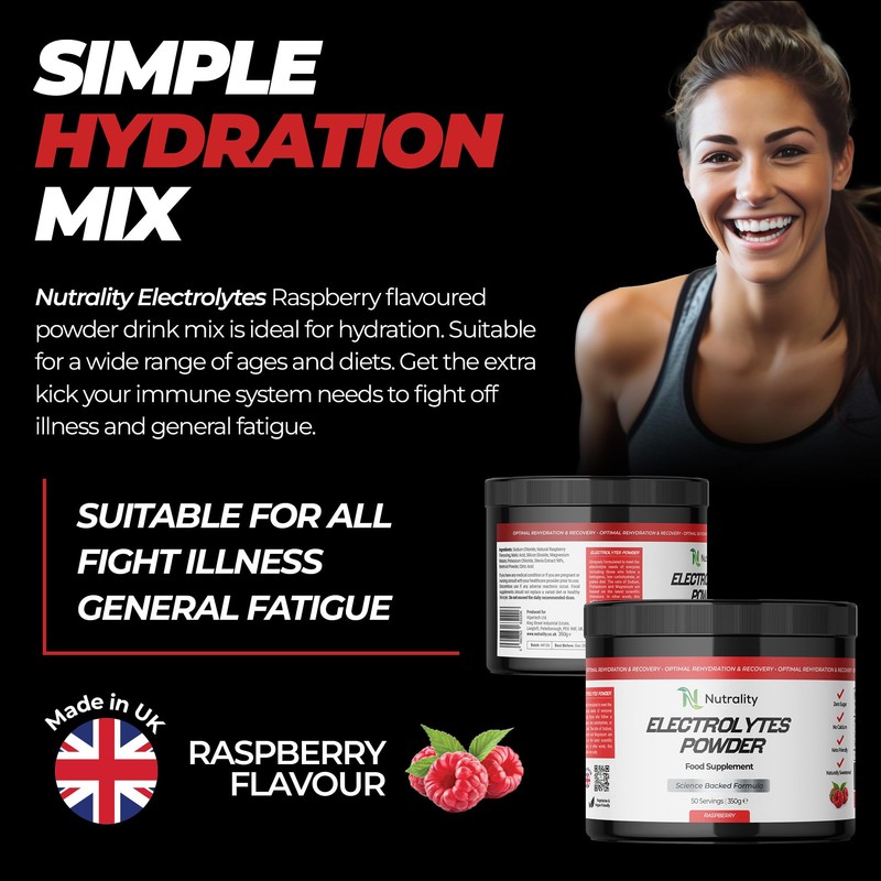 Nutrality Electrolytes Food Supplement Powder 350g | 50 Servings, No
