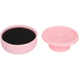 Caja de Limpieza de Brochas de Maquillaje para Cepillo Cosmético Rosa, Caja Limpiadora, Utensilios, Herramientas, Artículos de Herramientas, Esponja para Belleza, Suministros de