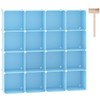 C&AHOME Cube Storage Organizer, 16-Cube Shelves Units, Plastic Storage Cubes,